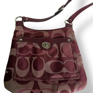 Coach Penelope H1159-F17479 Plum Purple Cross Body Bag